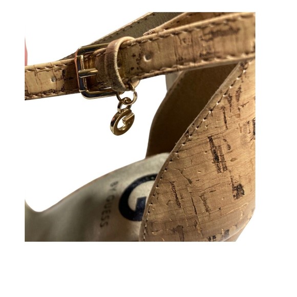 G By Guess Sandals Shantel3 Cork Chunky Heel Open Toe Women's 8.5M NWOB - Picture 11 of 11